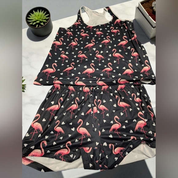 Ekouaer Womens Tank Top Pajama Set Comfy Sleeveless Sleepwear Size Large (EUC) - Picture 8 of 14